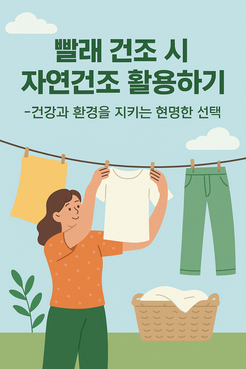 빨래 건조 시 자연건조 활용하기 – 건강과 환경을 지키는 현명한 선택