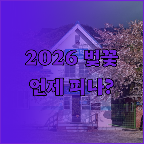 2026년 기상청 예보 기준 전국 벚..