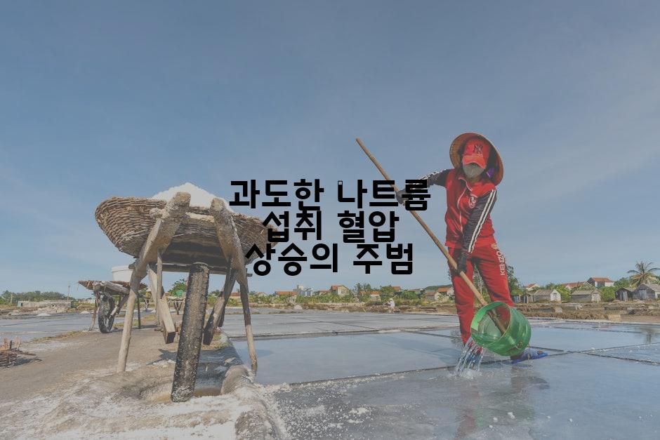 과도한 나트륨 섭취 혈압 상승의 주범