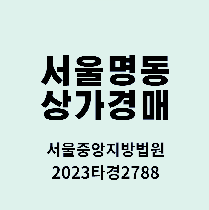 서울 특별시 중구 충무로 1가 23-19 상가 경매
