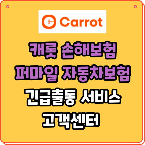 캐롯 손해보험 퍼마일 자동차보험 긴급출동 고객센터