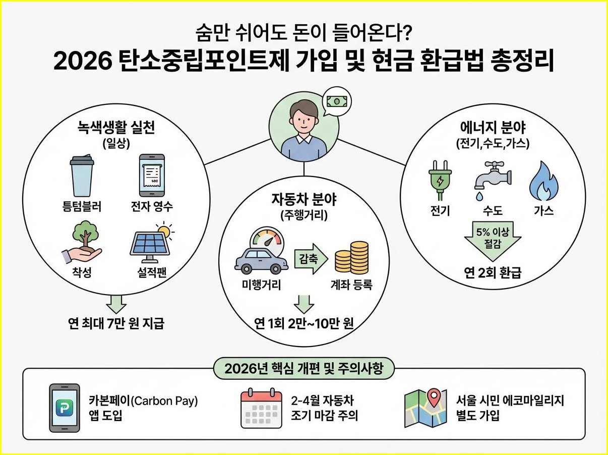 탄소중립포인트 가입 및 현금 환금법