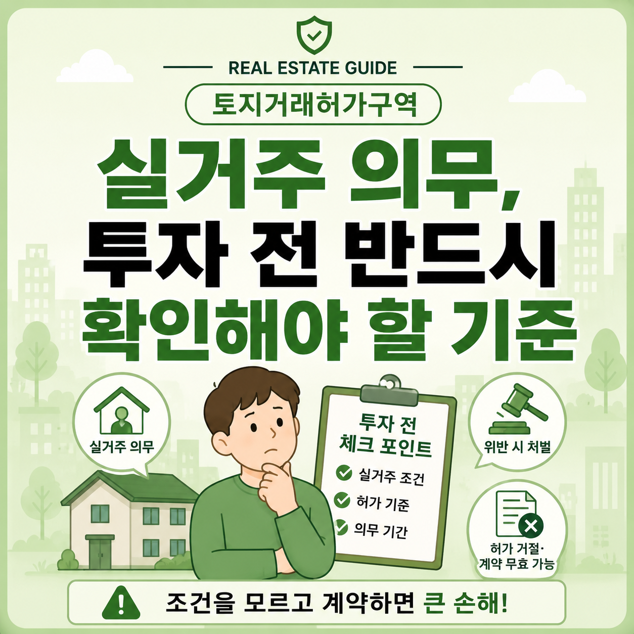 토지거래허가구역 실거주 의무 기준 투자 전 확인사항