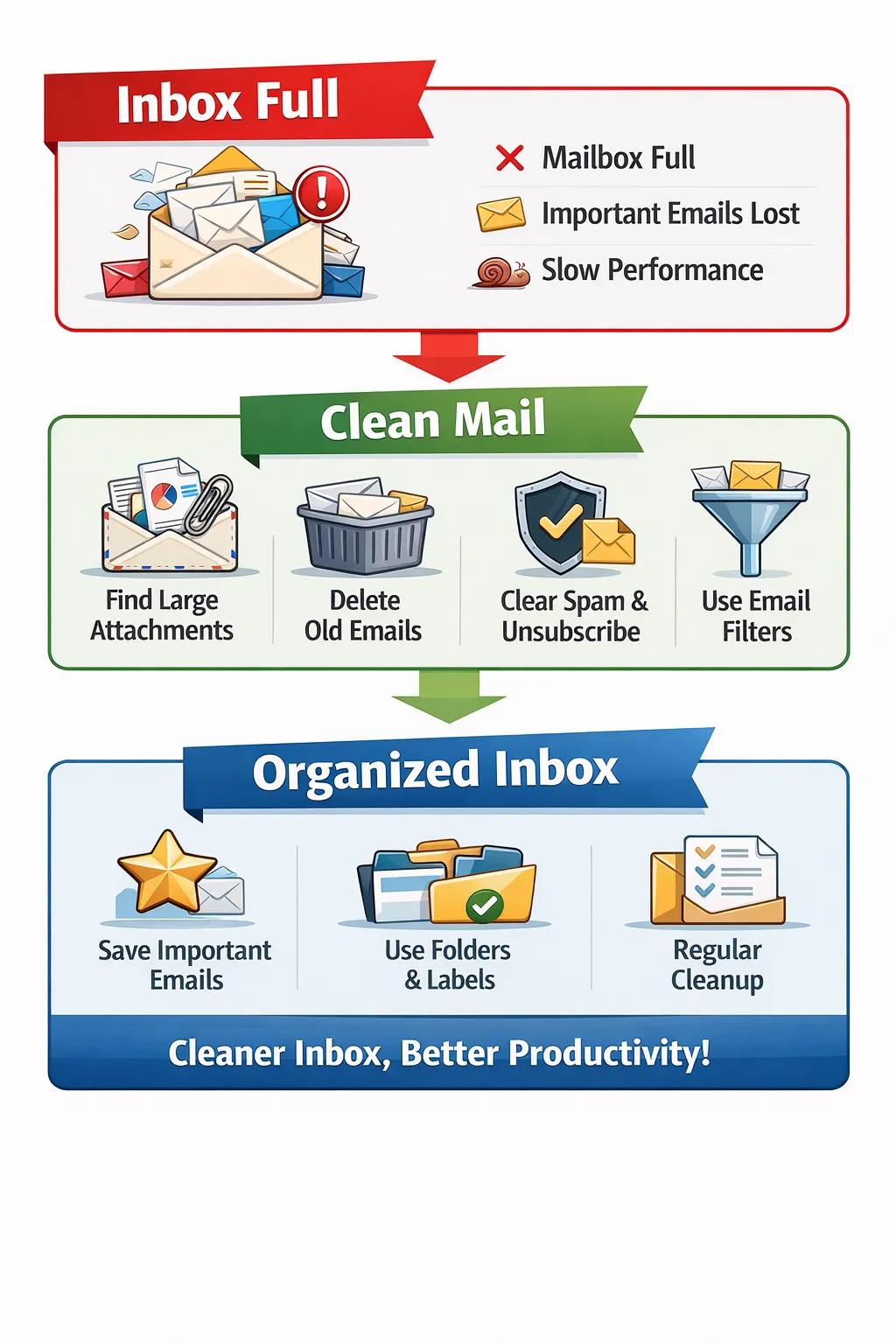 이메일 용량 정리 (첨부파일, 스팸메일, 관리법)