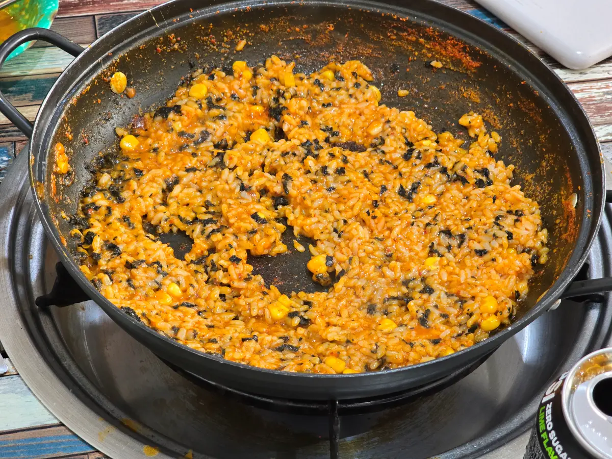 조리 완료된 볶음밥