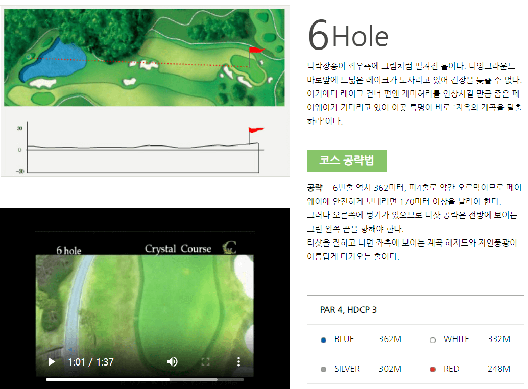 크리스탈밸리 컨트리클럽 크리스탈코스 6