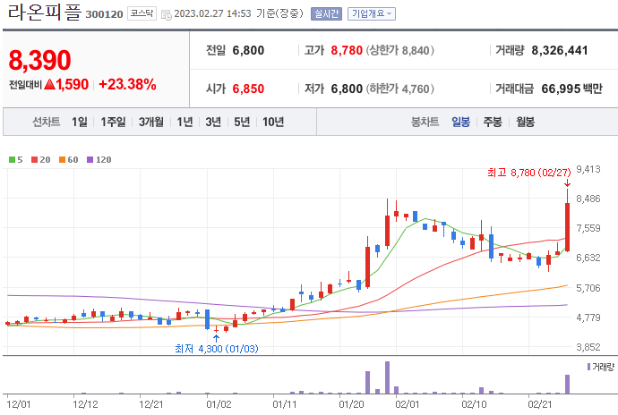 라온피플-주식-차트