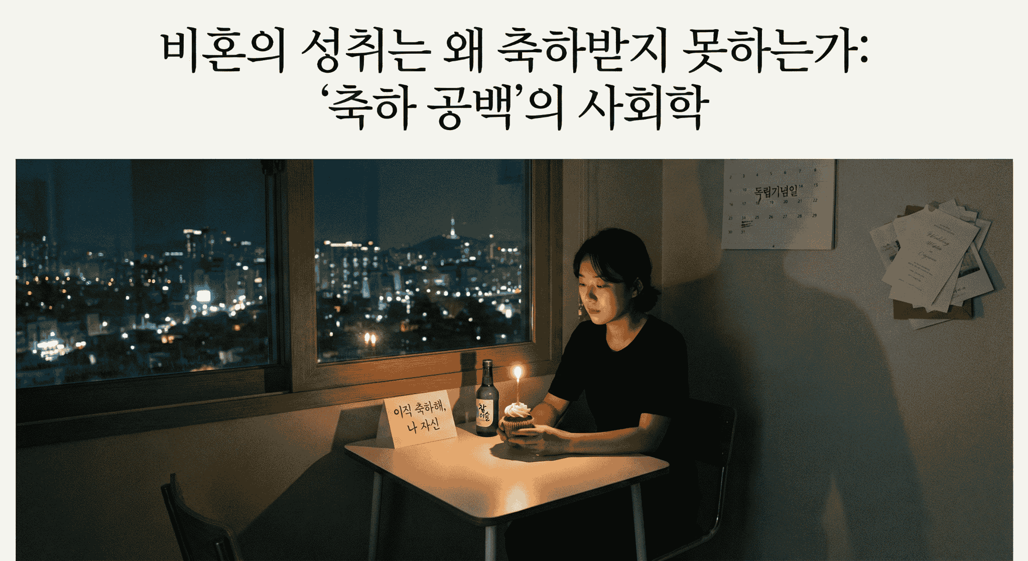 비혼자의 ‘축하 공백’ 성취해도 박수받지 못하는 삶의 구조