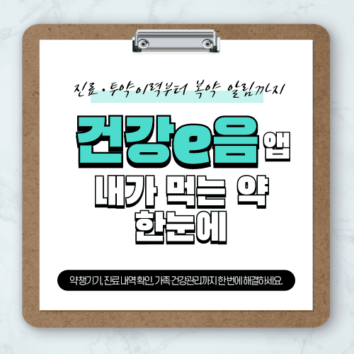 건강e음 앱 100% 활용법! 진료기록&middot;투약이력부터 복약 알림까지