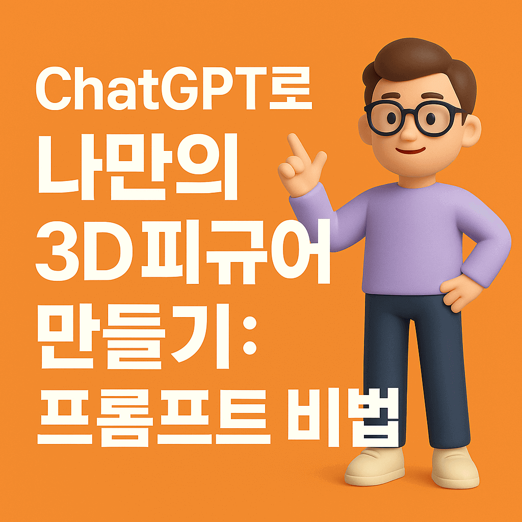ChatGPT 프롬프트로 3D 피규어 이미지 만들기 주제의 블로그 썸네일