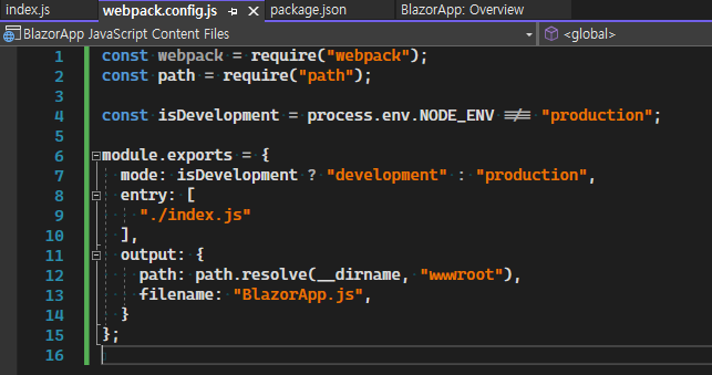 webpack.config.js 내용