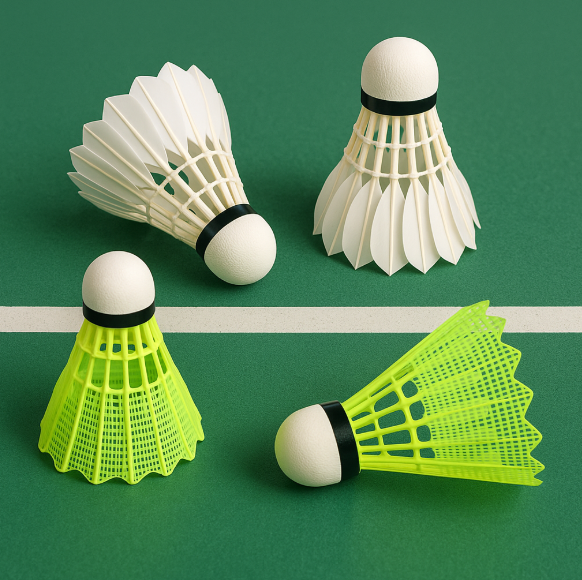 깃털 셔틀콕, 나일론 셔틀콕 사진