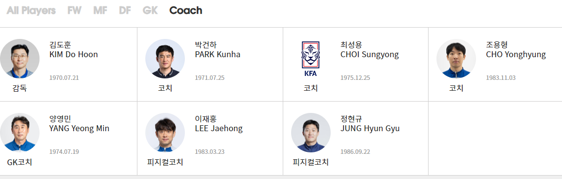 국가대표 코치