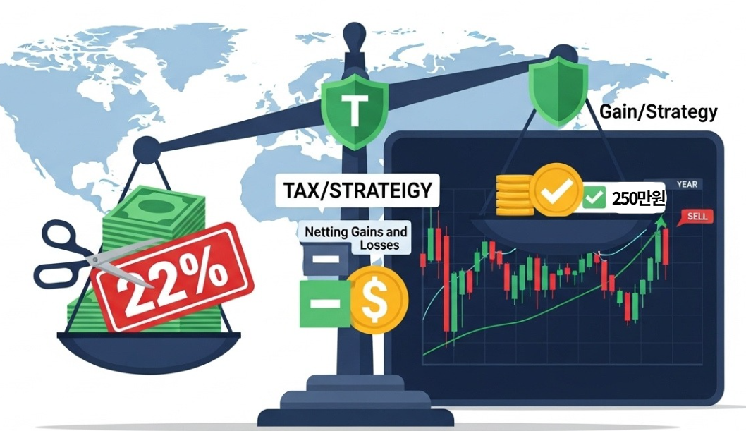 해외 주식 양도소득세 22% 절세를 위한 연 250만 원 공제 활용 투자 전략