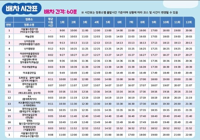 배차시간표