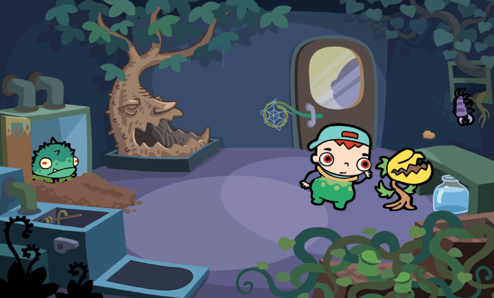 아이탈출4-플래시게임-플레이-아이가-벌레한테-먹이는-주는-화면