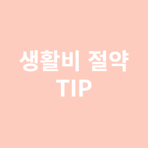 생활비 절약