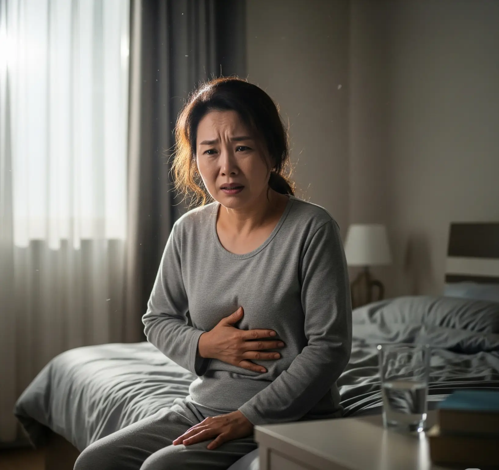 만성통증에 시달리는 중년여성