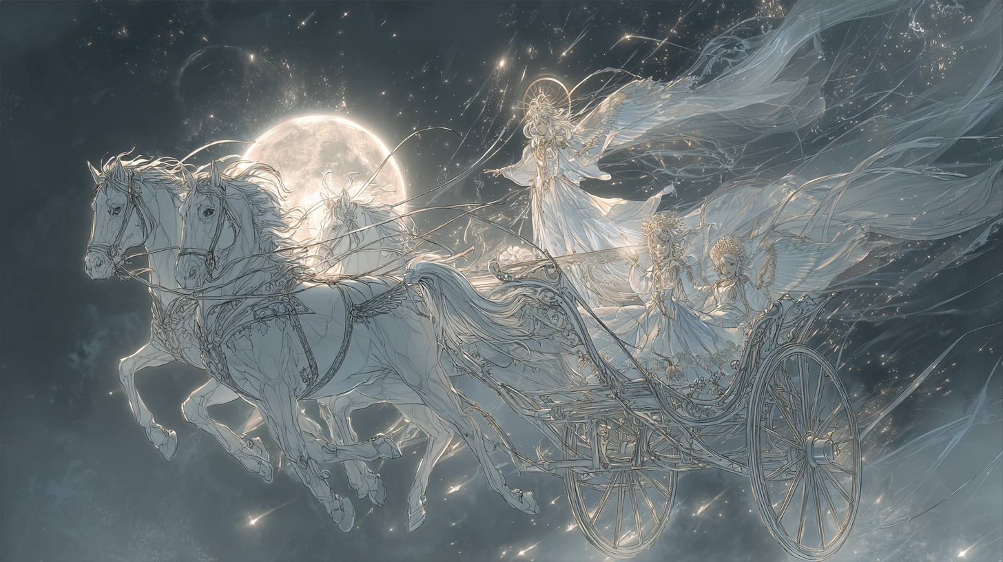 셀레네: 은빛 마차를 모는 달의 여신이 전하는 신비로운 밤의 이야기