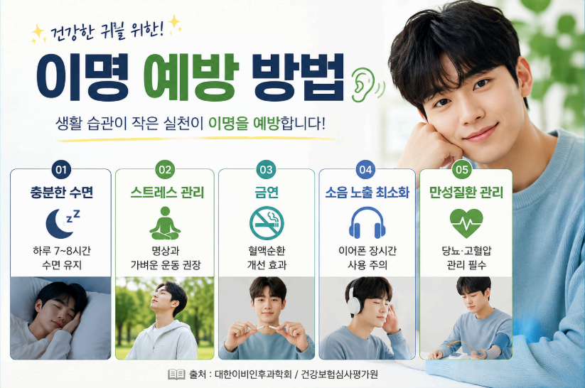 이명 예방 방법 이미지사진