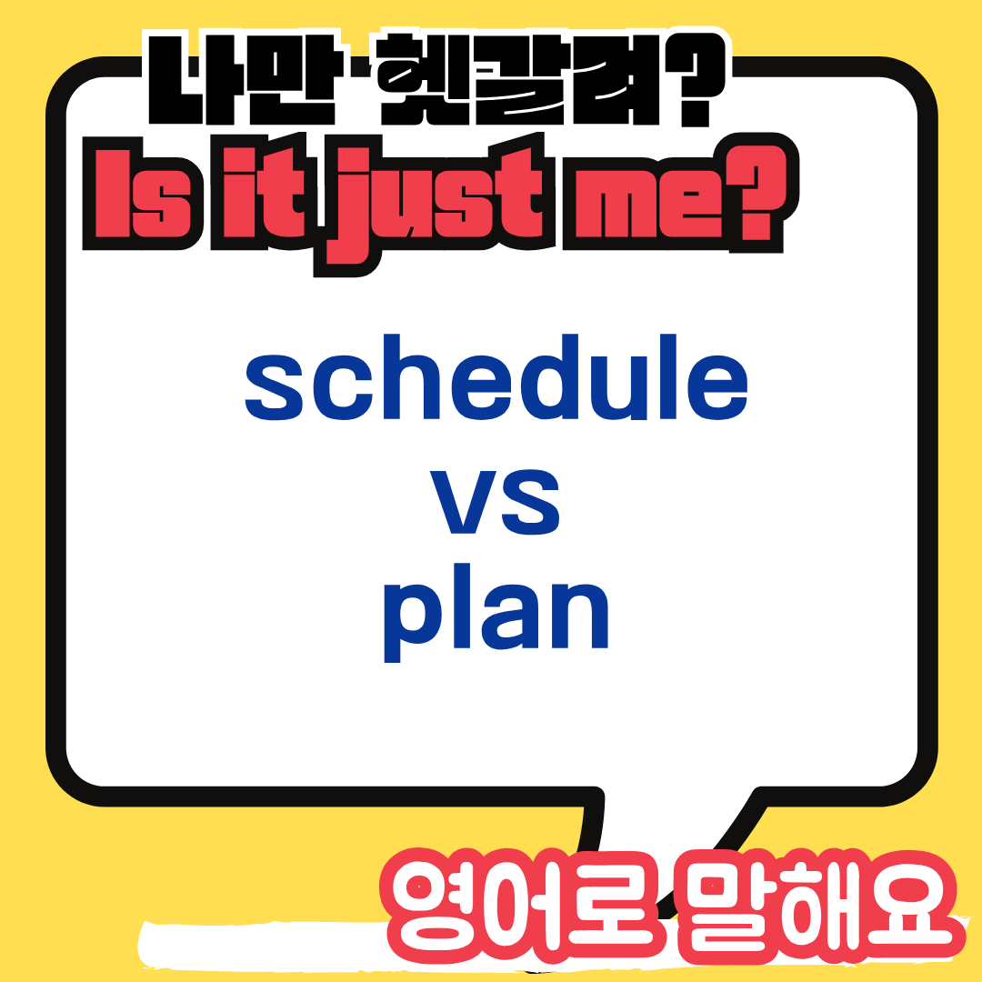 schedule plan 차이