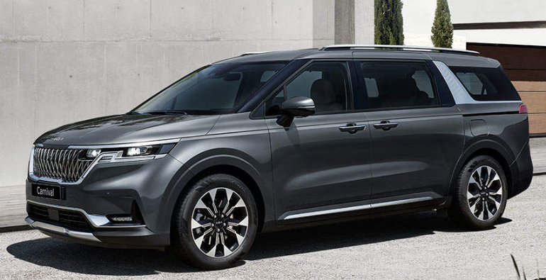 기존 카니발 전측면 디자인