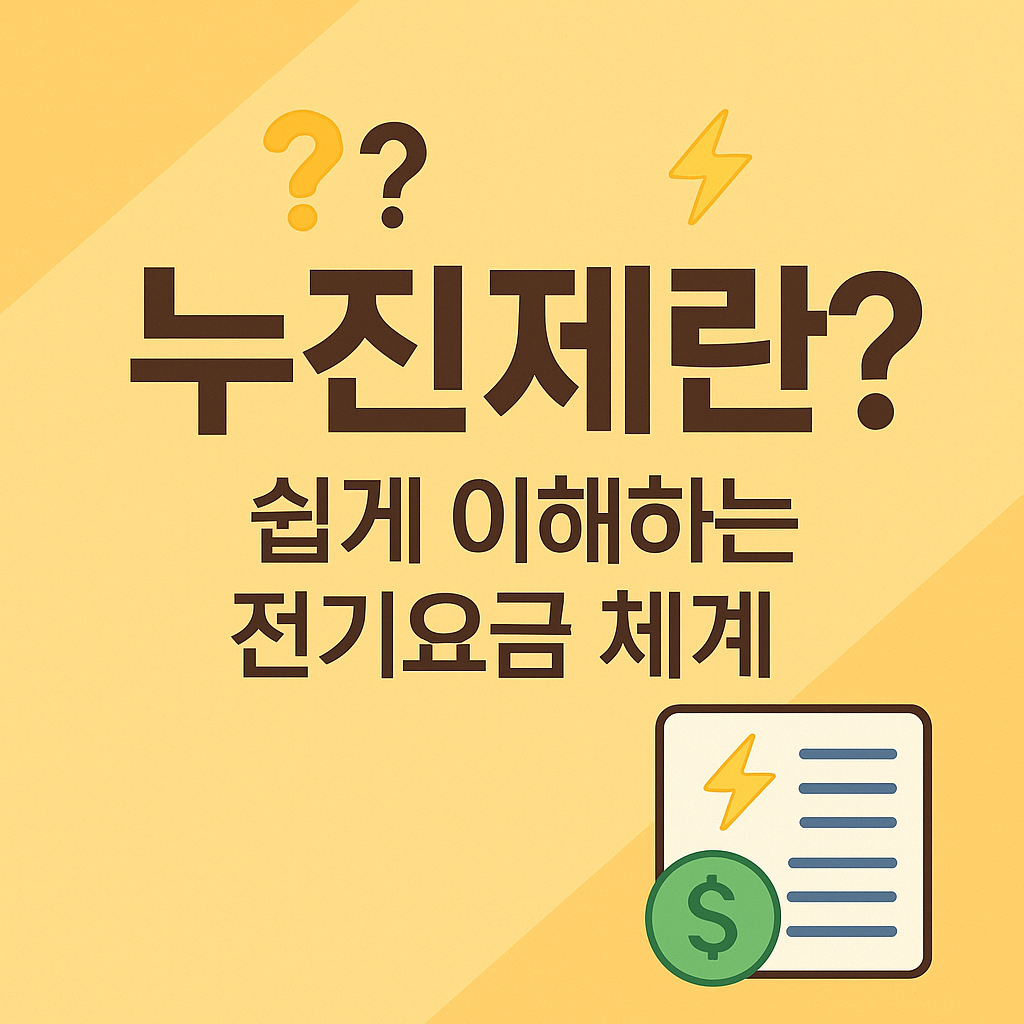 누진제란? 전기요금 체계 쉽게 이해하기