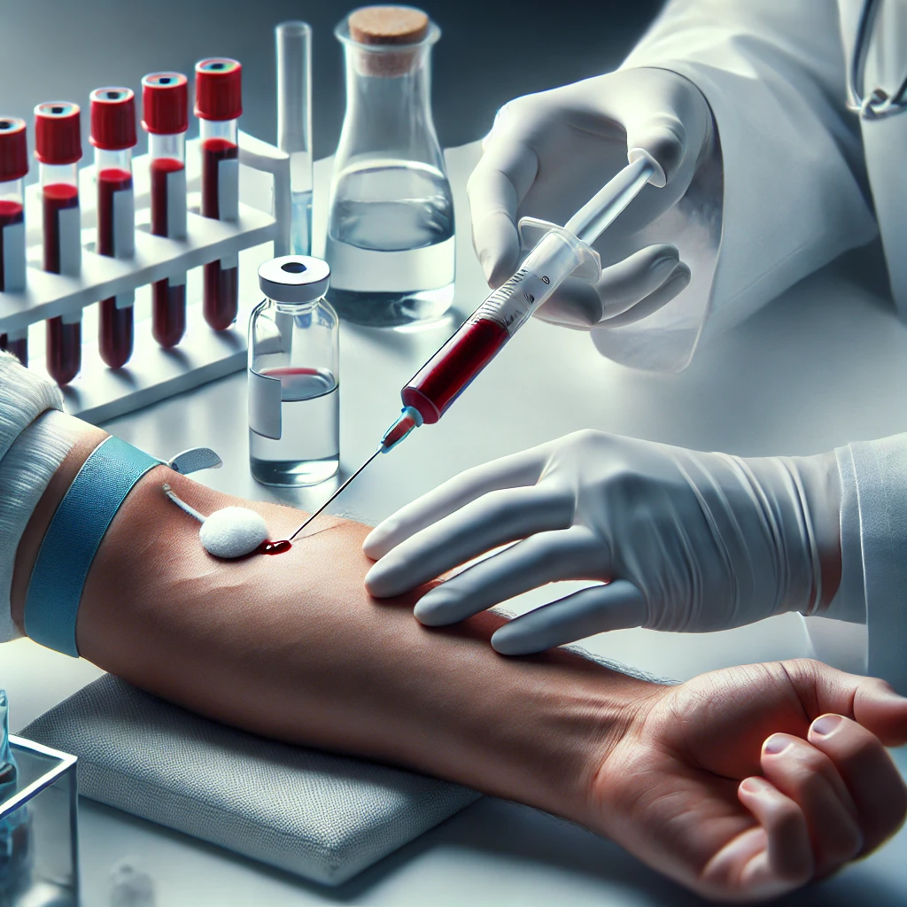 혈액 검사하는 이미지