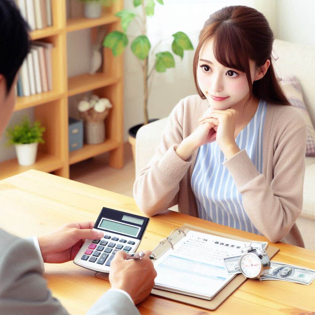 주택담보대출갈아타기금리조건한도를알아보는대출상담자이미지.