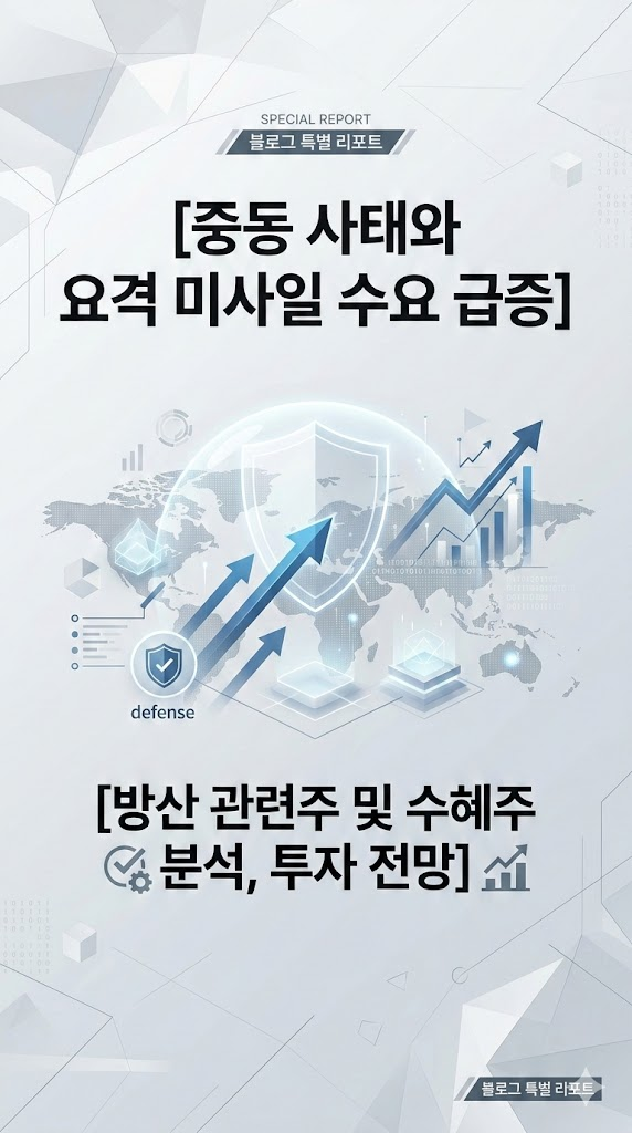 이란 공습, 중동 사태로 요격 미사일 수요 급증, 방산 관련주 및 수혜주 분석, 투자 전망