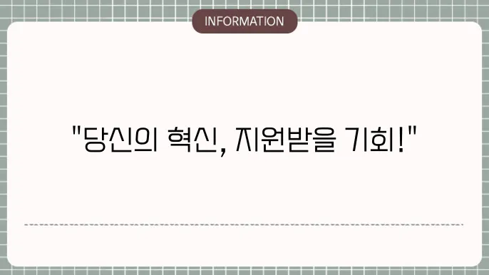 제조 중소기업 혁신 바우처 사업 : 필수 신청 전략