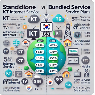 KT 인터넷 단독 vs 결합상품 이미지