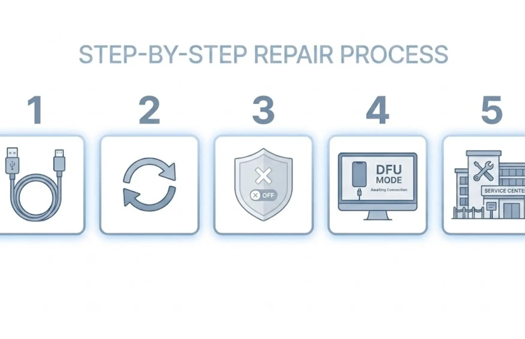 아이폰 4013 오류 단계별 해결 방법 안내 이미지
