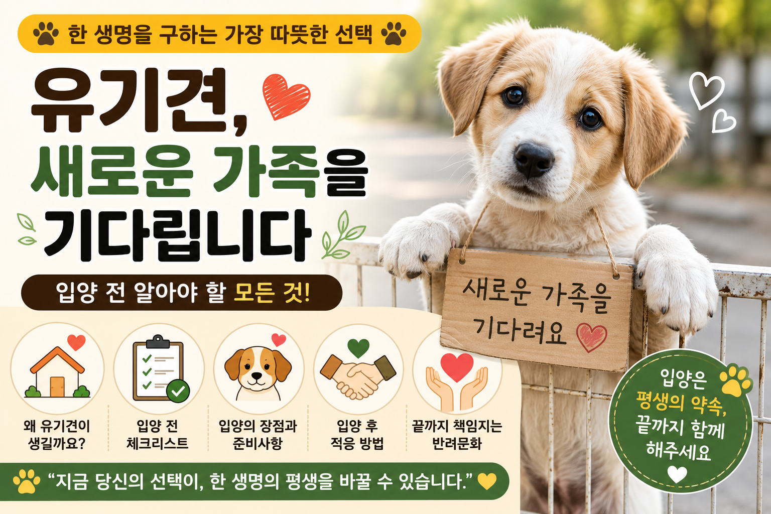 유기견, 새로운 가족을 기다리는 반려견|입양 전 꼭 알아야 할 모든 것