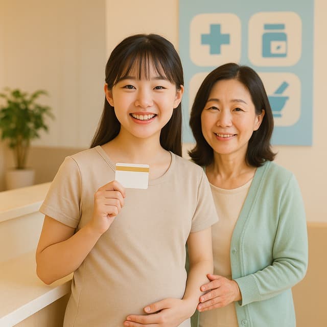 국민행복카드로 결제하는 청소년 산모