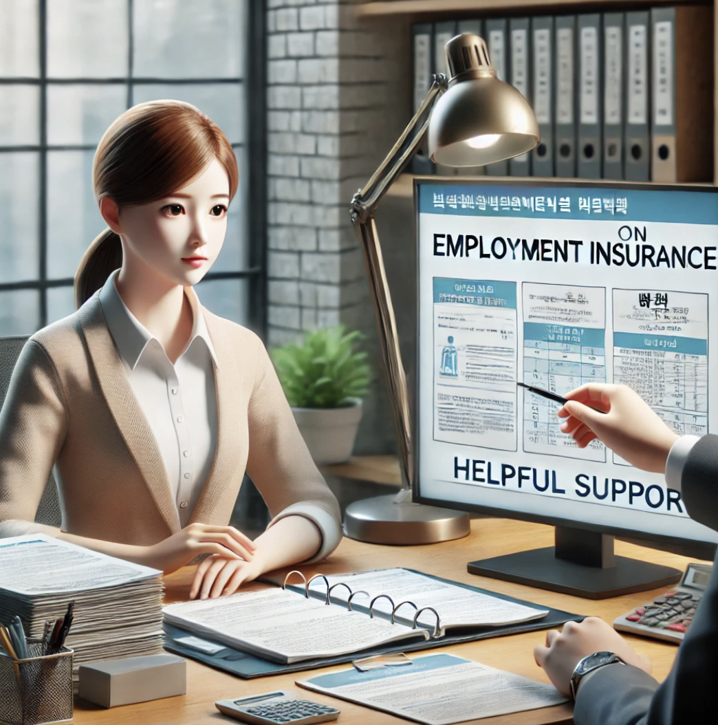 고용보험 관련 상담을 진행중인 직원
