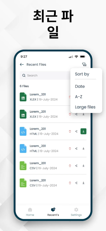 PDF파일 엑셀(Excel) 파일 변환 어플, PDF와 스캔한 문서를 Excel 스프레드시트 변환하기