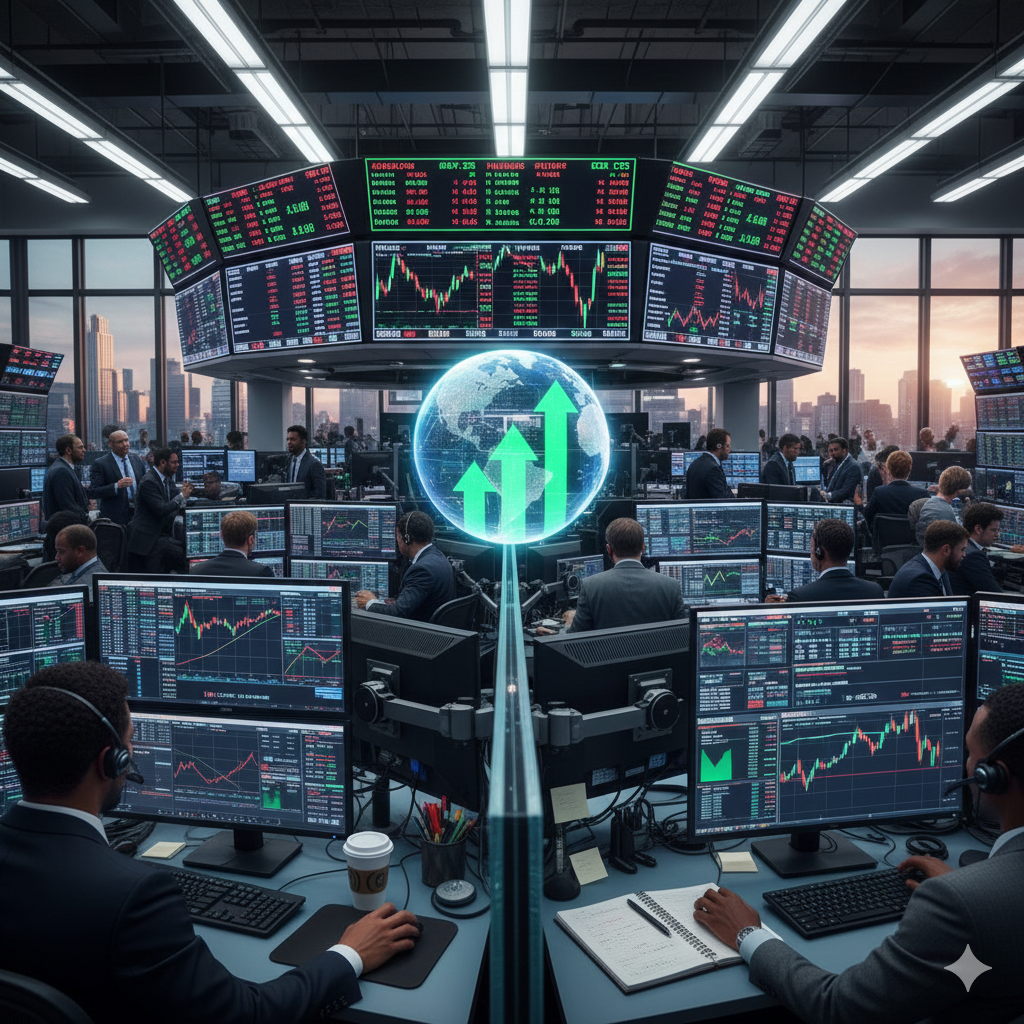 주식 시장 중개소 사진