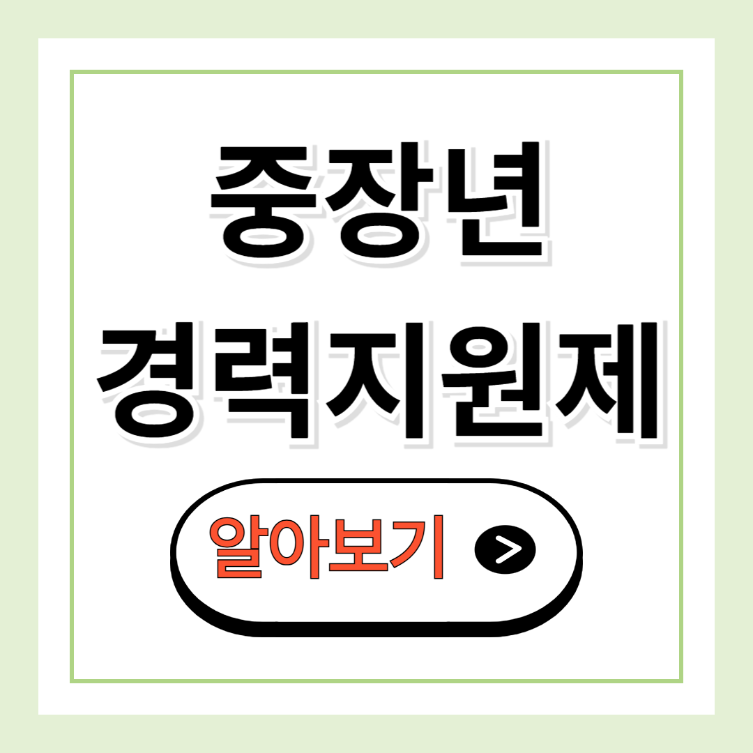 중장년 경력지원제