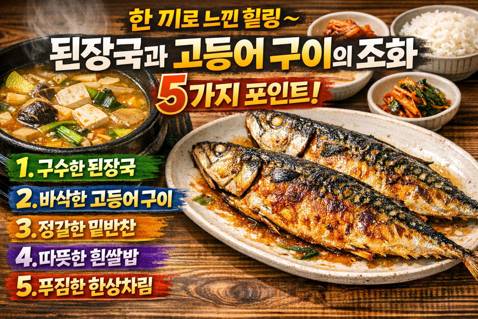 된장국과 고등어