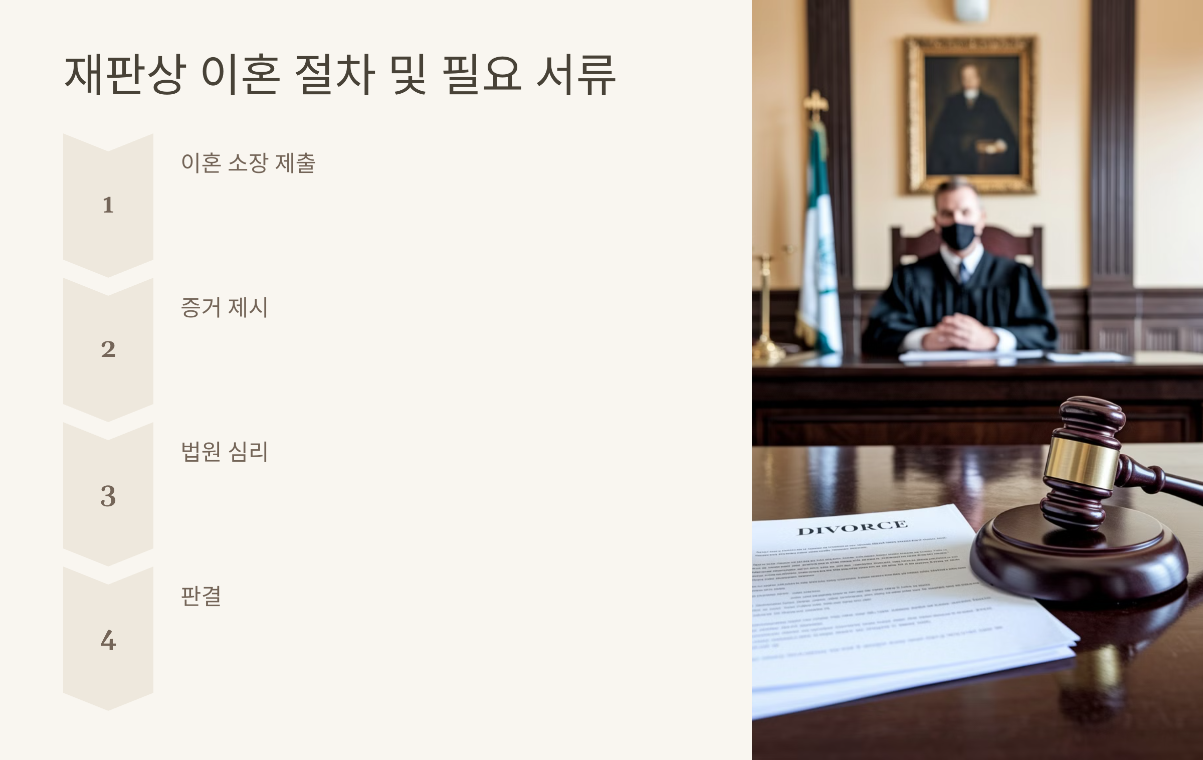 재판상 이혼 절차 및 필요 서류