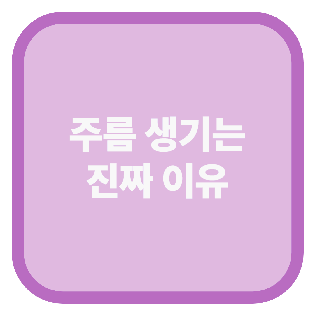 주름 생기는 진짜 이유