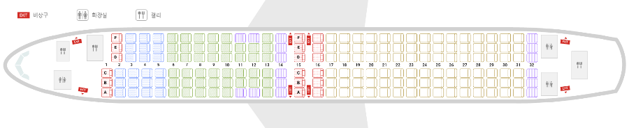 B737-8 좌석배치도