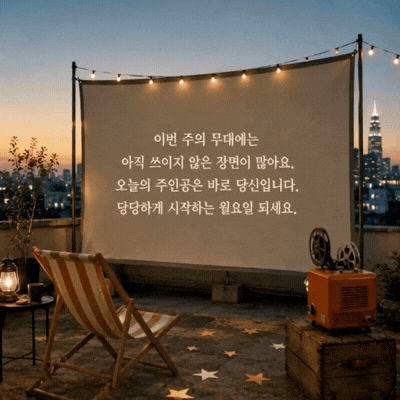 움직이는 월요일 아침 인사말 이미지 움짤 글귀 모음
