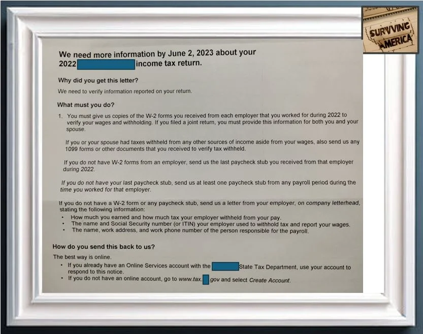 IRS 세무조사 통지서