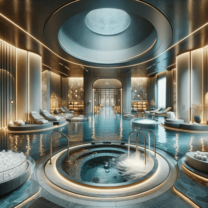 호치민 다리미 스파 핫하다 못해 너무 시원하다! - 2. 다미리 스파의 독특한 서비스와 치료법 - 2.4 고급 스파 세러피 - ① 수치료 서킷 수치료 서킷