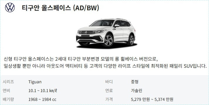 티구안 올스페이스 가격