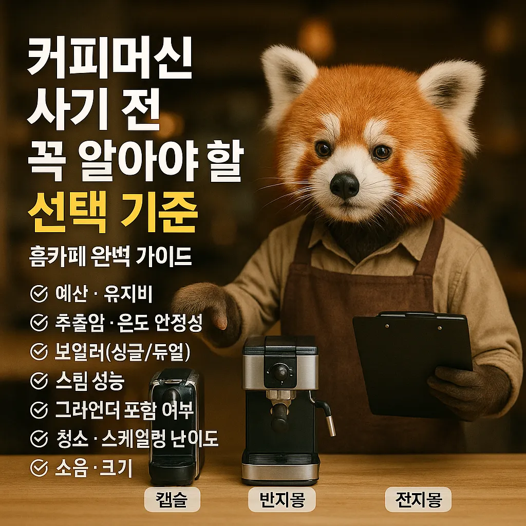 커피머신 사기 전 꼭 알아야 할 선택 기준은 홈카페 완벽 가이드