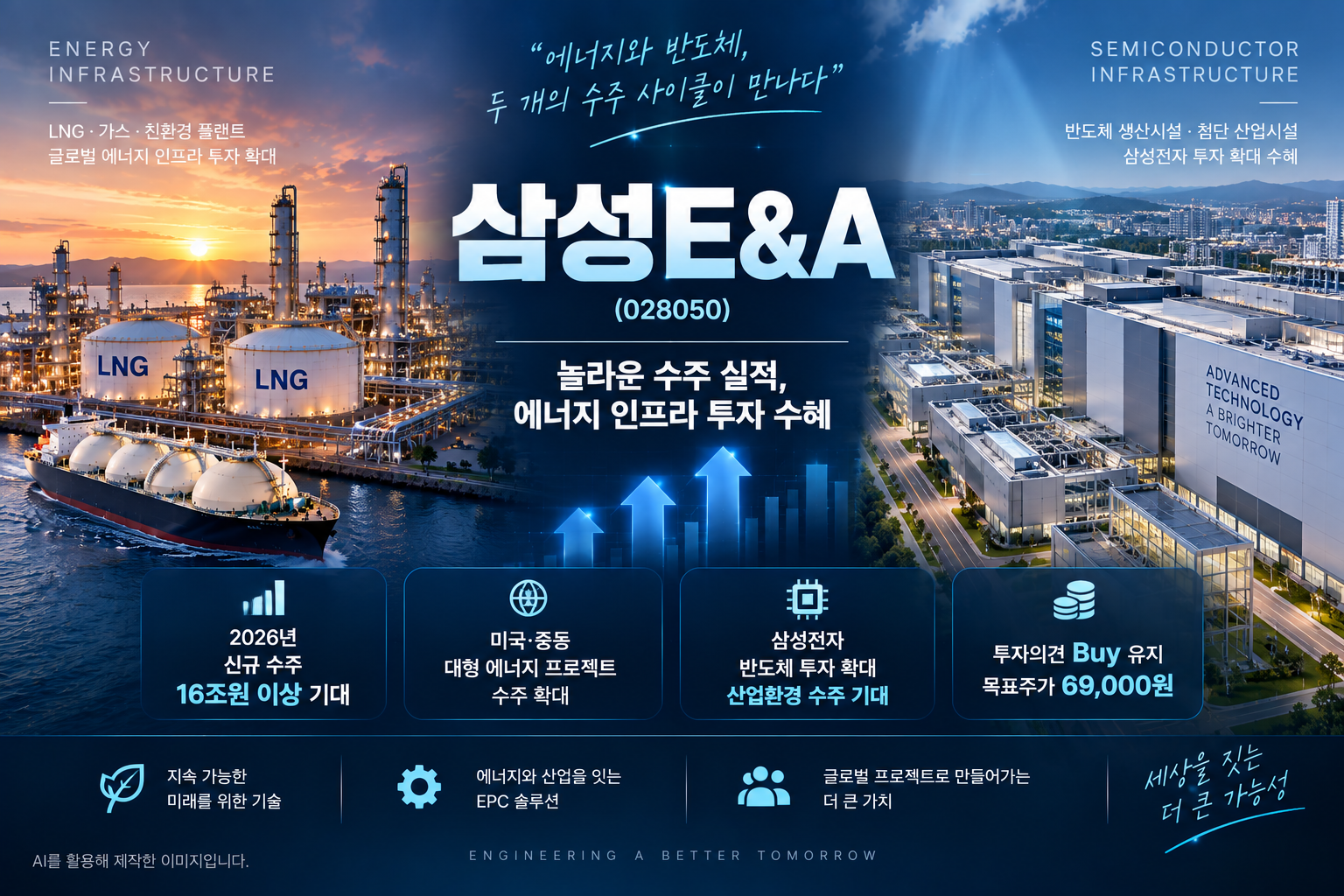 미국&middot;중동 에너지 인프라와 삼성전자 반도체 투자 확대로 신규 수주 성장이 기대되는 삼성E&amp;A 기업분석