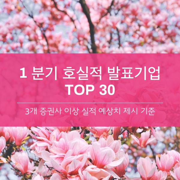 [2023] 1 분기 호실적 발표 기업 TOP 30
